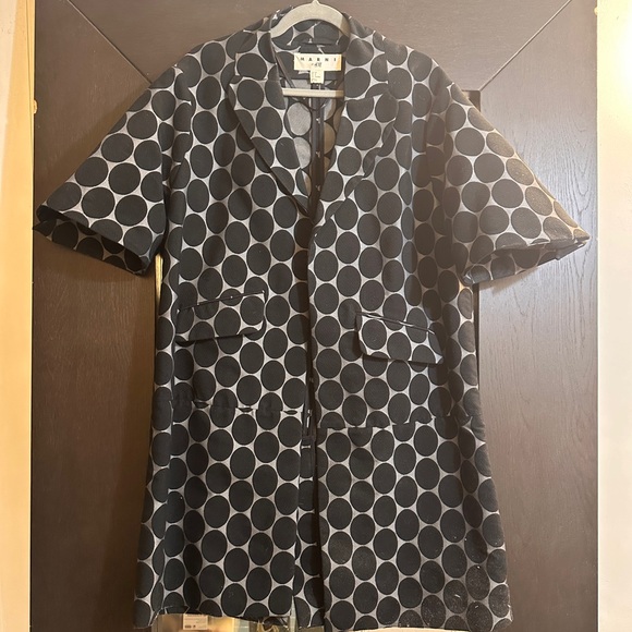 Marni x H&M Amazing Black Flocked Swing Coat - Picture 2 of 7